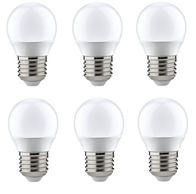 6x Paulmann LED Tropfen mattiert E27 4W = 25W warmweiß EEK: (Spektrum A-G)