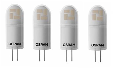 4x OSRAM LED STAR PIN 30 Stiftsockellampe G4 2,4W = 28W 12V EEK: (Spektrum A-G)