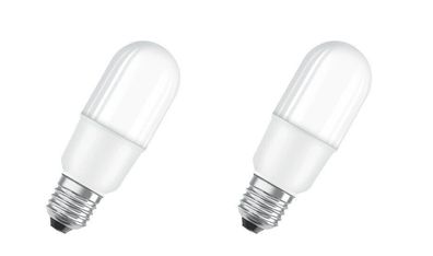 2x OSRAM LED STAR E27 Stick 75 10W = 75W kaltweiß 4000K EEK: F (Spektrum A-G)