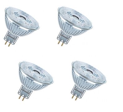 4x OSRAM LED Star MR16 Spot 2,6W = 20W GU5.3 12V kaltweiß 36° EEK: (Spektr A-G)