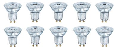 10x OSRAM LED Star PAR16 Reflektor 4,3W = 50W GU10 warmweiß EEK: (Spektrum A-G)