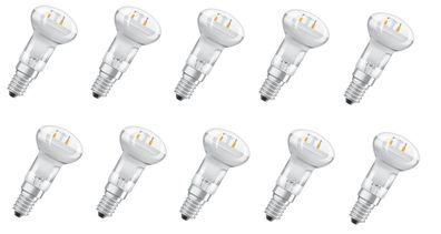 10x OSRAM LED Star R39 36° Reflektor 1,6W = 12W E14 90° EEK: (Spektrum A-G)