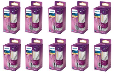 10x Philips LED Filament Birne E27 warmweiß 2,2W = 25W EEK: (Spektrum A-G)