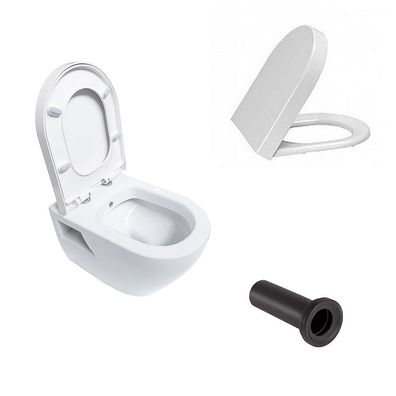 Aloni H?nge-WC mit Taharet/Bidet/Dusch-WC und Wandanschluss + Anschlussstutzen