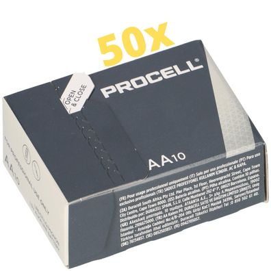 500x Duracell Procell MN1500 Mignon AA LR6 Batterie