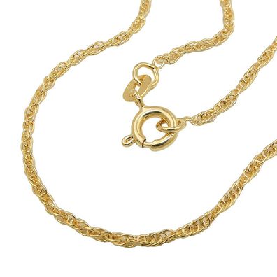 Kette 1,6mm Doppelanker gedreht Kordelkette 9Kt GOLD 42cm