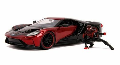 Marvel Hollywood Rides 1/24 2017 Ford GT mit Miles Morales Figur JADA