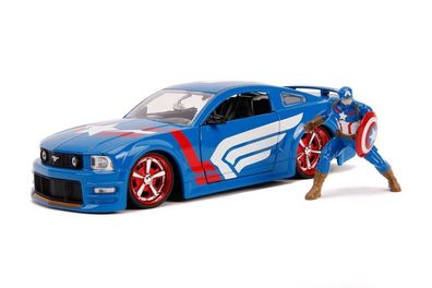 Marvel Hollywood Rides Modell 1/24 2006 Ford Mustang GT mit Captain America