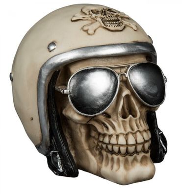 Biker Spardose Totenkopf mit Motorradhelm + Sonnenbrille Skull sons of Anarchy