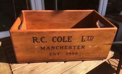 RC Cole Ltd. - Manchester Deco Holzkiste - Shabby Retro Style ca. 14x22x35