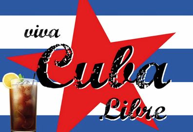 Viva Cuba - Viva Havana: Viva Cuba Libre - Blechschild 20x30 Kuba Cigars Rum