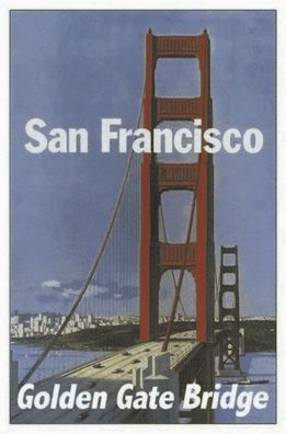 Blechschild 20x30 cm: San Francisco - Golden Gate Bridge - USA Trip