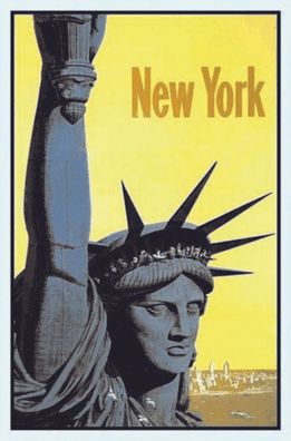 Blechschild 20x30 cm: New York - Liberty - USA Trip