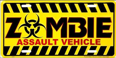US Nummernschild Zombie Assault Vehicle - 30x15 cm