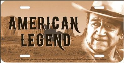 US Nummernschild John Wayne - American Legend - 30x15 cm