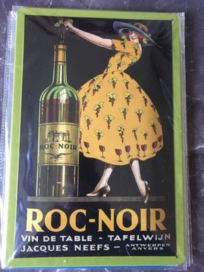 Blechschild 20x30 cm: Roc-Noir Vin de Table Jacques Neefs