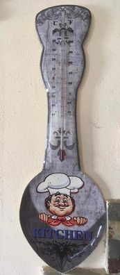 XXL Blech Thermometer Kitchen Küchenchef 55 x 18 cm