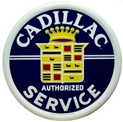 Cadillac Service Schild rund - 12 inch / ca. 30 cm Durchmesser