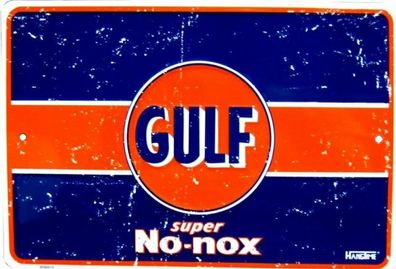 cooles US Schild - GULF Super No-Nox ca. 20 x 30 cm