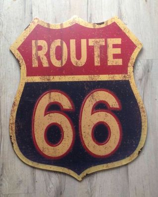 USA Route 66 Wappenschild 55x45 ! Highway 66 - born to be wild 327008 (Gr. 55x45)