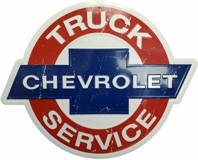 USA XXL US Schild Chevrolet Truck Service Durchmesser ca. 60 cm Chevy Bowtie