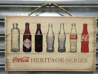 US Holzschild Coca Cola "Heritage Series" 26,7 x 44,5 proudly made in USA