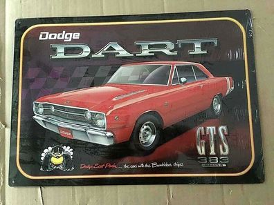 US Blechschild Dodge Dart GTS 383 ca. 40 x 31 cm