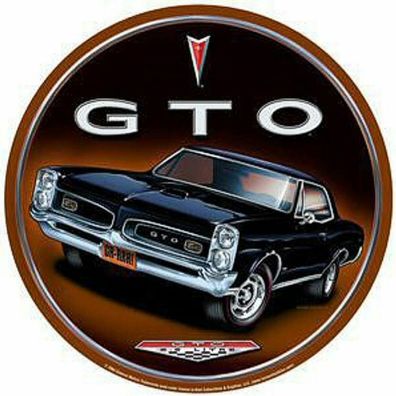 Pontiac GTO Gran Prix US Schild rund - 12 inch / ca. 30 cm Durchmesser