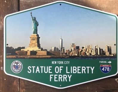 Metallschild New York Statue of Liberty 29x22 Freiheitsstatue Big Apple