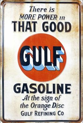 More Power: That Good GULF - GULF Gasoline ca. 20 x 30 cm Racing le Mans