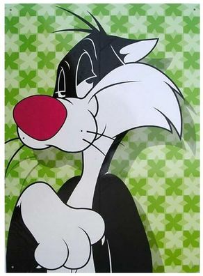 cooles US Schild -Sylvester ca. 45 x 30 cm Looney Tunes (Gr. 45x30)