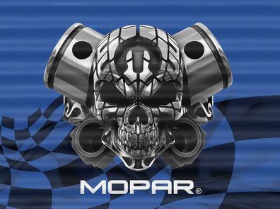 US Wellblech Schild MOPAR Skull ca. 60 x 40 cm Mopar Hemi Chrysler Dodge