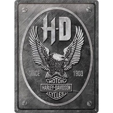 Blechschild: Harley Davidson Metal Eagle - 30x40 ovp (Gr. 40x30 cm)