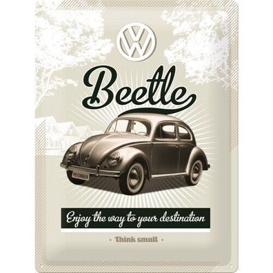 Blechschild VW Käfer - Retro Beetle 30x40 ovp (Gr. 40x30 cm)