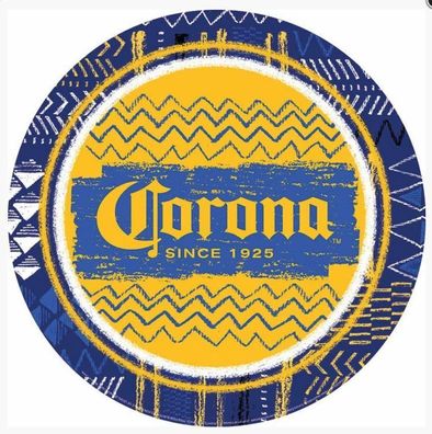 Blechschild CORONA Festive since 1925 - rund + gewölbt - 38 cm Durchmesser