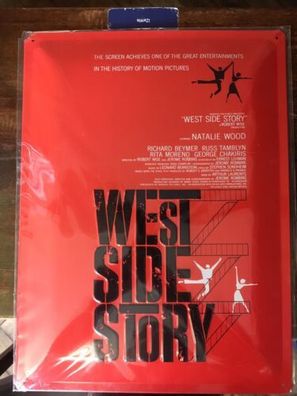 West Side Story Kino Plakat Blechschild 30x40 cm motivgeprägt Leonard Bernstein