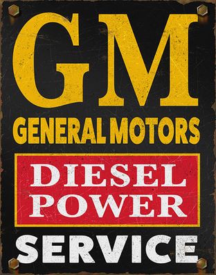 US Schild ca. 31 x 40 cm GM Diesel Power Service