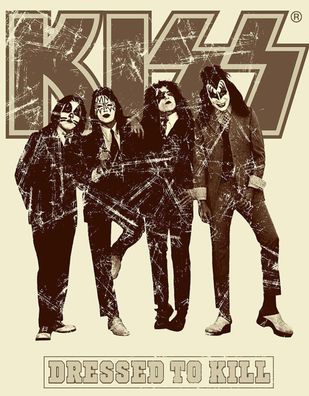 US Schild KISS KISS Dressed to Kill 31 x 40 cm ovp Plakat (Gr. 41x30 cm)