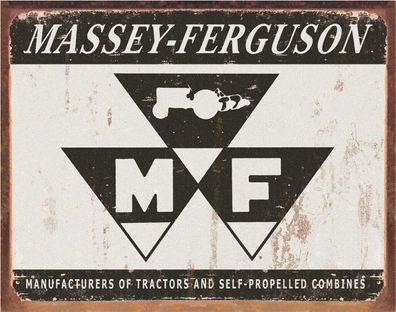 US Blechschild Massey Ferguson Logo 30x40 cm Traktor Bulldog Trecker