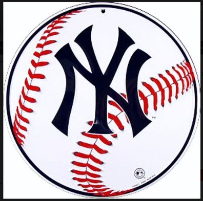 New York Yankees Logo rund - 12 inch / ca. 30 cm Durchmesser