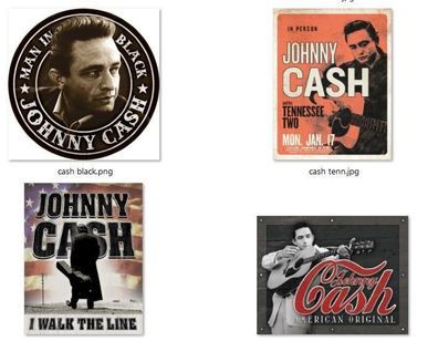 US Blechschilder Johnny Cash: Walk the line Tennessee Two man in Black etc