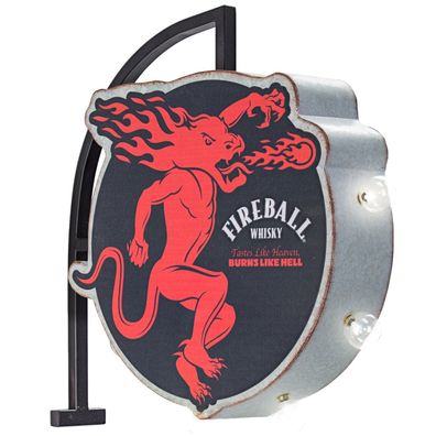 Fireball doppelseitige Reklame LED aus den USA - ca. 48 cm x 10 cm