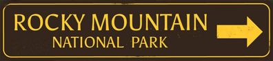 US Strassenschild Rocky Mountains National Park - 45 x 10 cm USA