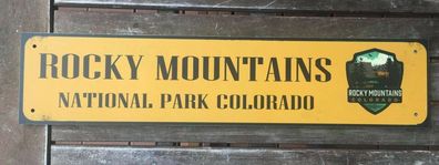 US Strassenschild Rocky Mountains National Park Version Hirsch 45 x 10 cm USA