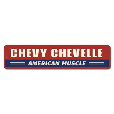 US Schild Chevy Chevelle - American Muscle - 45x10 cm V8 Big Block GM