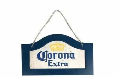 Corona Holzschild Hängeschild 30x19 cm Corona Beer Bier Las cerveza mas fina