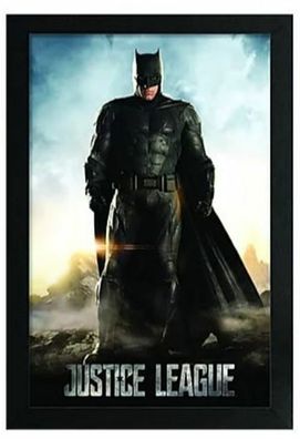 Framed Art: Justice League - Batman ! Holzbild ca. 33 x 48 cm incl. Rahmen