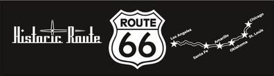 Historic Route 66 Aufkleber 30 x 10 cm Logo - Chicago to Los Angeles