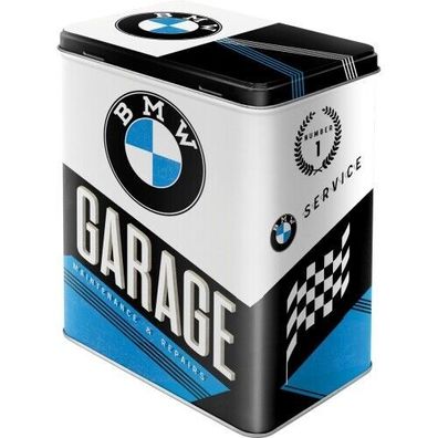 BMW Garage Blechdose Retro Style 20x14x10cm neu+ovp