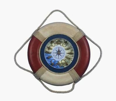 coole dekorative Nautik Wanduhr Rettungsring- ca. 38 cm gross - viele Details